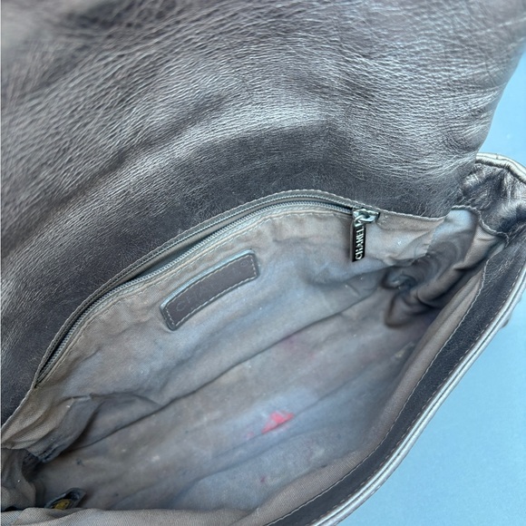 Vintage Auth. CHANEL Metallic Silver Calfskin Modern Chain Flap, Silver Hardware - Picture 6 of 16